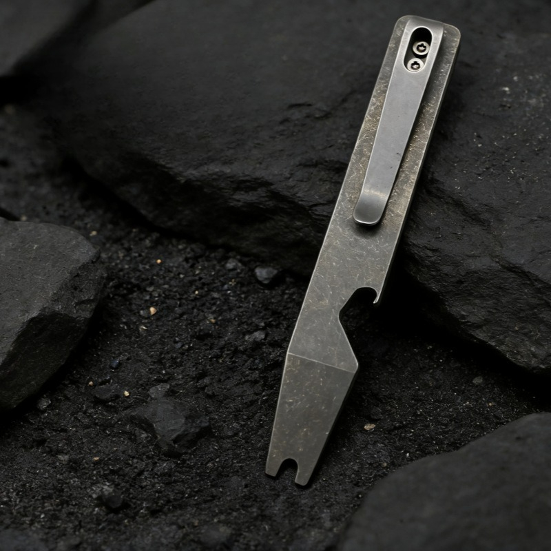 Titanium Pry Bar - Titanyum Levye Çubuğu EDC Çok Amaçlı