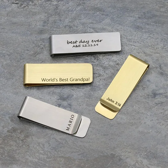 Money Clip Magnetic - Kişiye Özel Para Klipsi, Kazınmış Hediye,