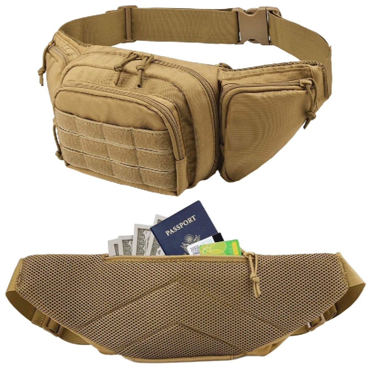 Edc Concealed Carry Fanny Pack - MOLLE Taktik Gizli Taşıma Fanny Paketi
