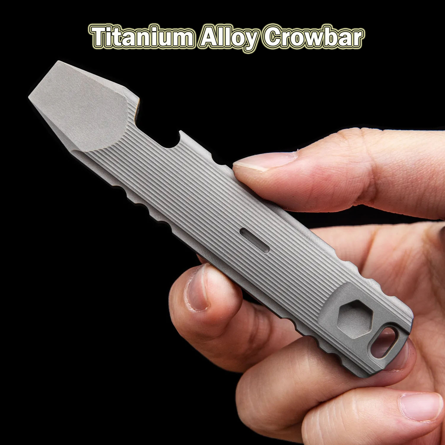 Titanium Pry Bar - 9.4 CM Titanyum Alaşımlı Kazayağı Çok
