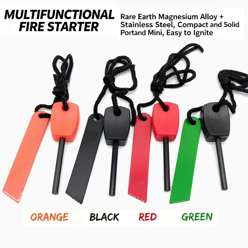 Ferro Rod Striker - Küçük Taşınabilir Ateş Başlatıcı Magnezyum Çubuk,
