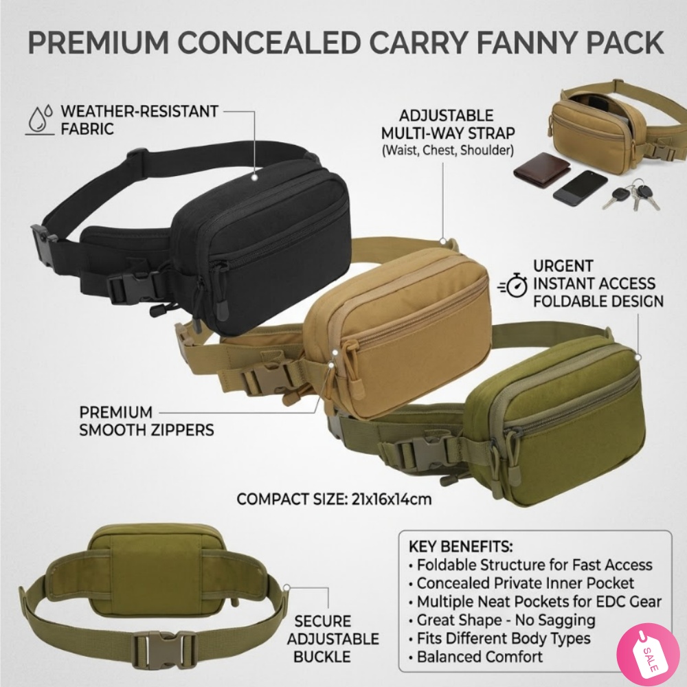 Taktik Gizli Taşıma Bel Çantas - Edc Concealed Carry Fanny Pack incelemesi ve fiyatı